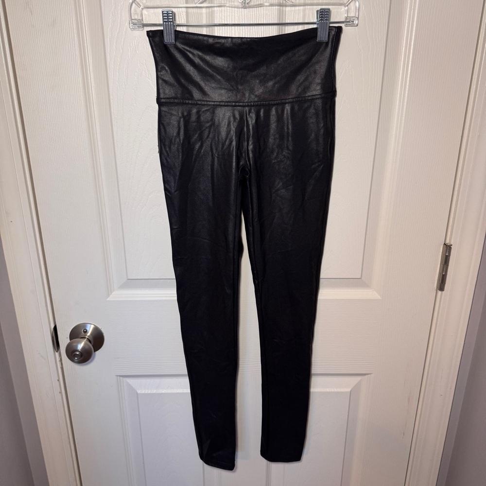 Spanx Black Faux Leather Leggings